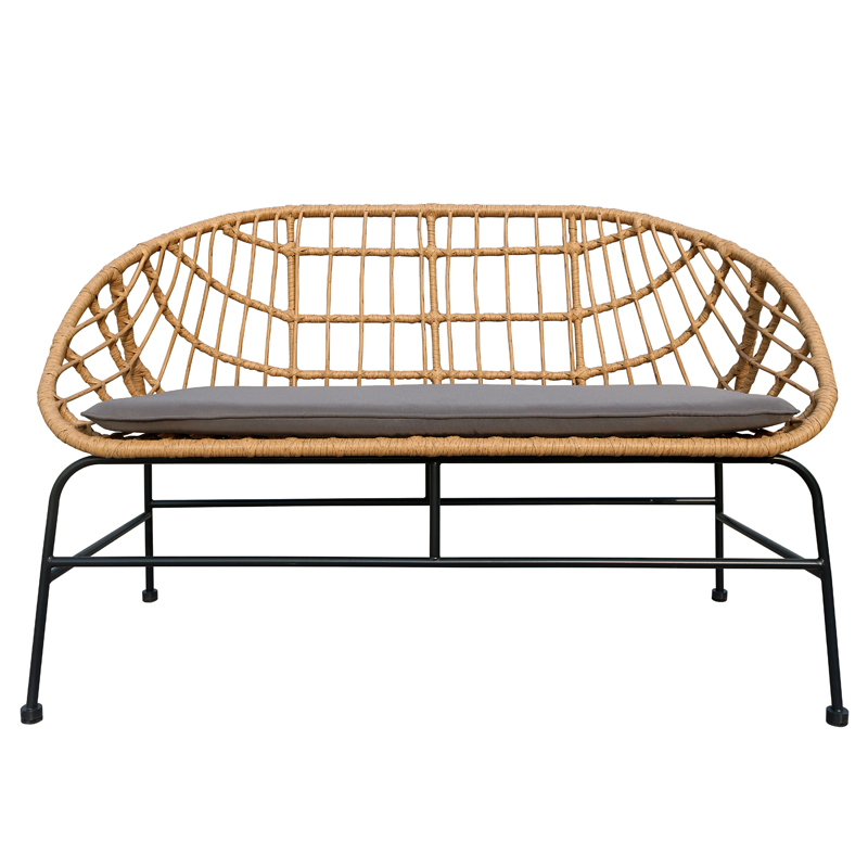 脚チューブ ブラック、屋外ガーデン家具