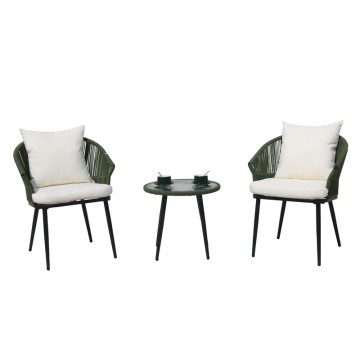 Outdoor green dining set garden dining set metal patio furniture garden chairs